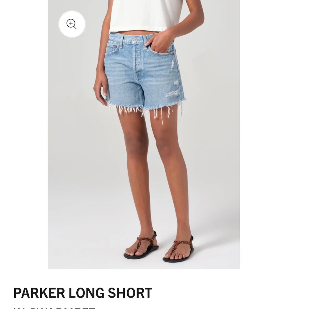 COPY - AGOLDE Parker Long Denim Shorts Size 28 - Picture 10 of 16